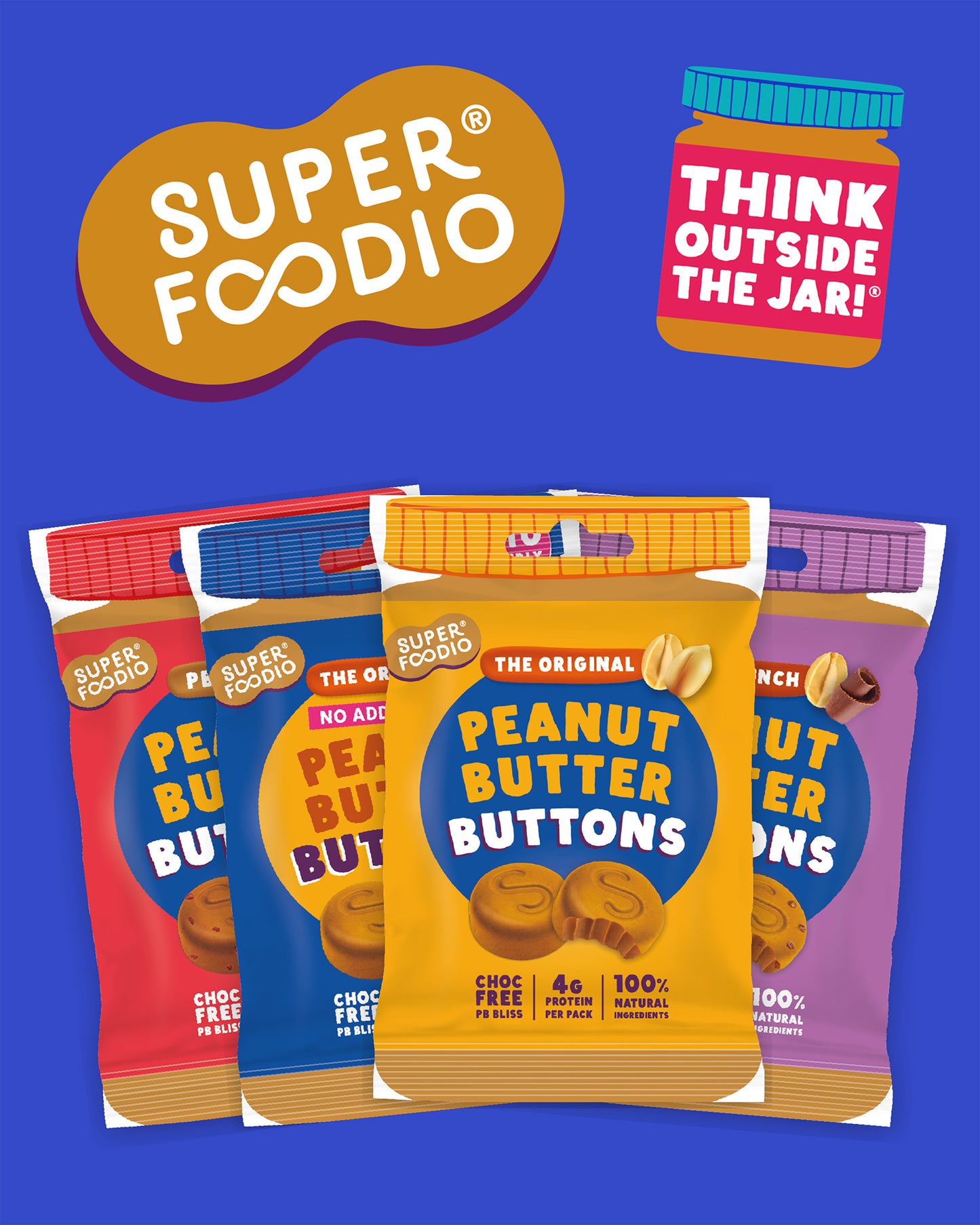 No Added Sugar - Peanut Butter Cups & Buttons Variety Pack (8 packs)
