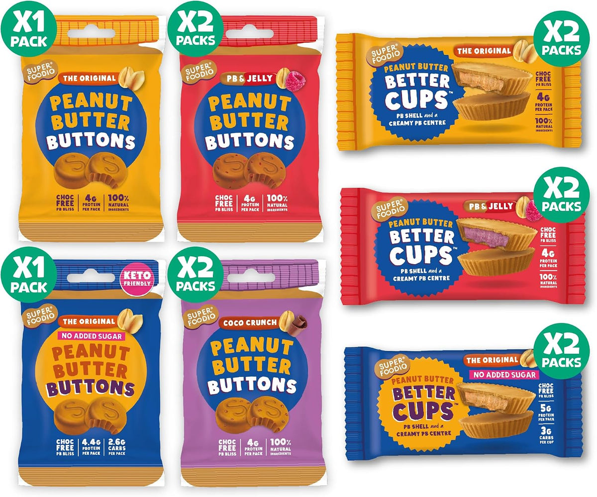 Peanut Butter Cups & Buttons Variety Bundle (12 Packs)