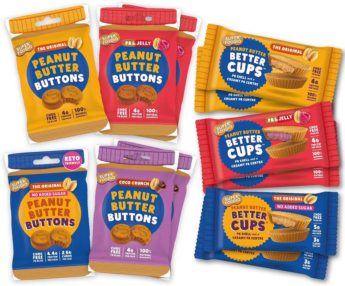 Peanut Butter Cups & Buttons Variety Bundle (12 Packs)
