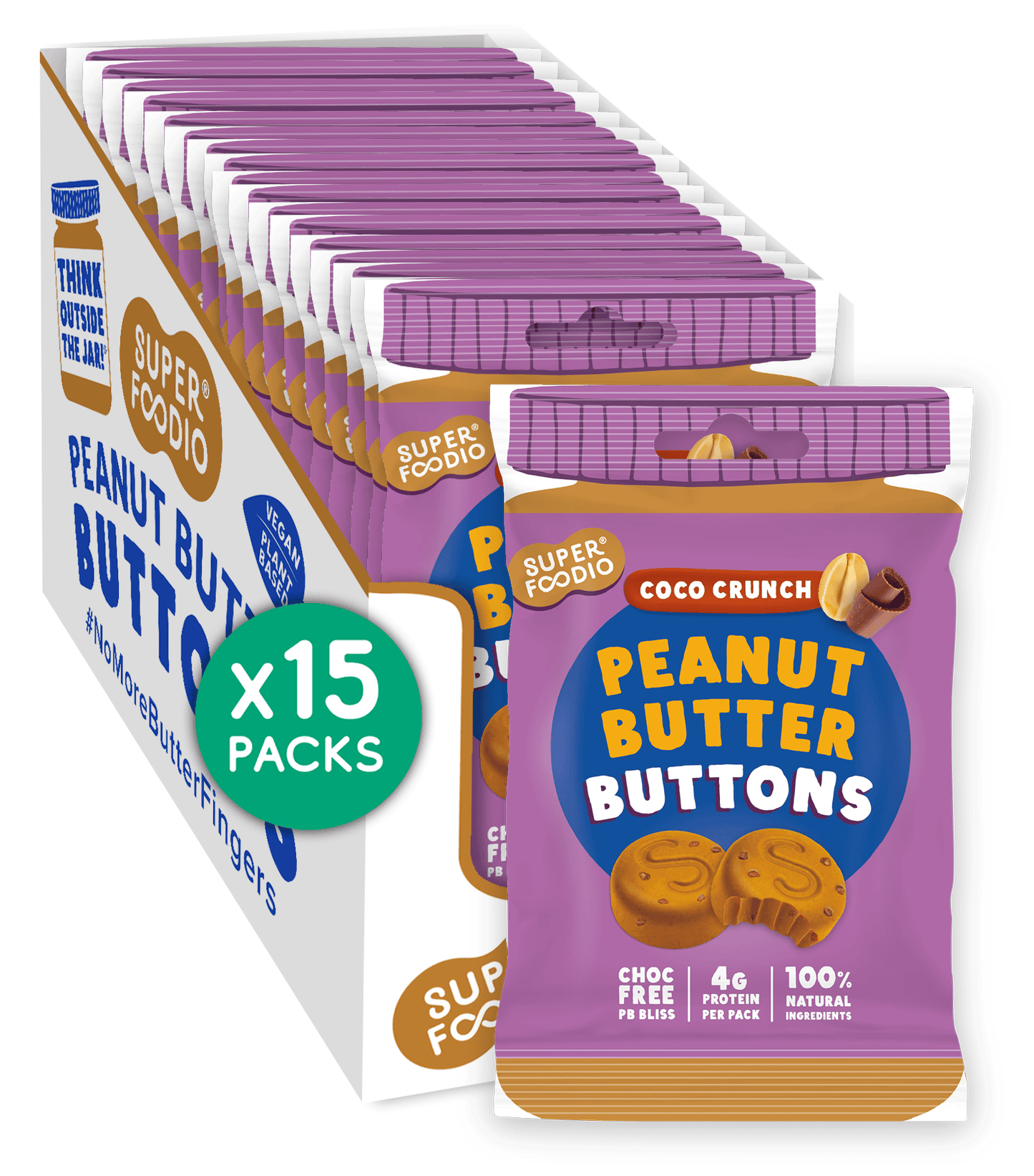 Peanut Butter Buttons - Coco Crunch (20g x 15 packs)
