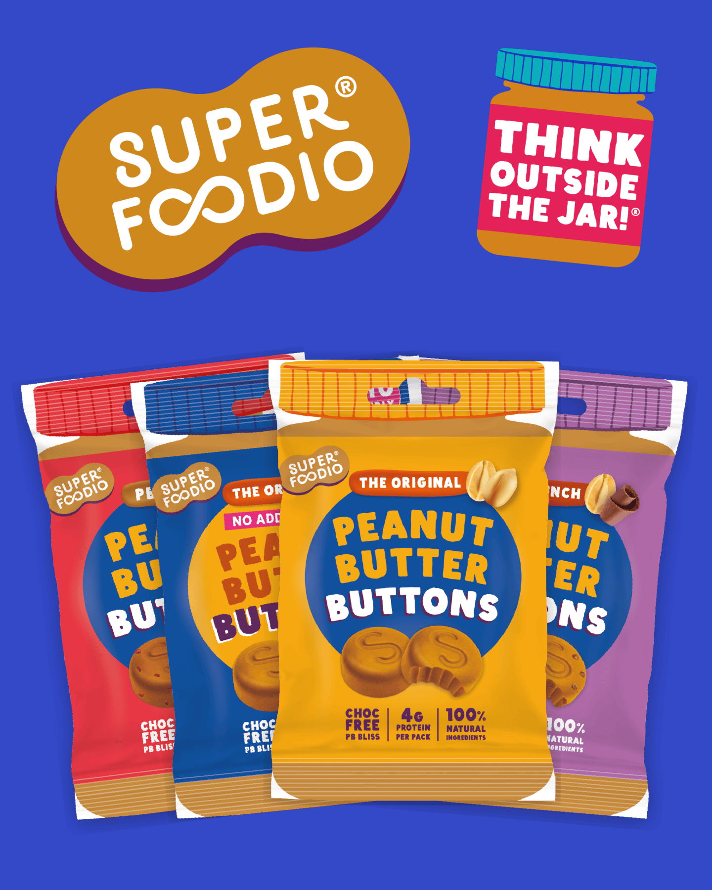 Peanut Butter Buttons - Original (20g x 15 packs)