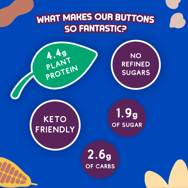 Peanut Butter Buttons No Added Sugar Original (Keto Friendly)